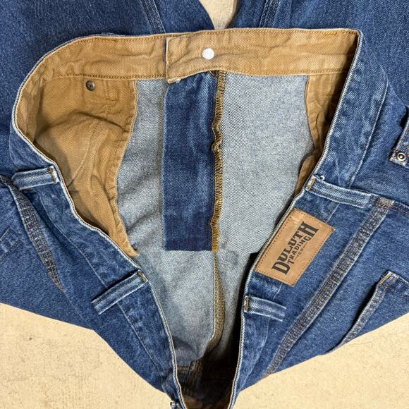 Duluth Trading 42X30 Straight Leg Denim Jeans Workwear Rugged Heavyweight Cotton - Picture 4 of 10